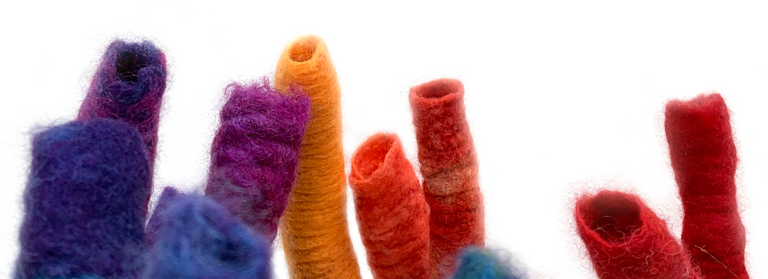 Debbie Katz, Under the Salish Sea felt work detail