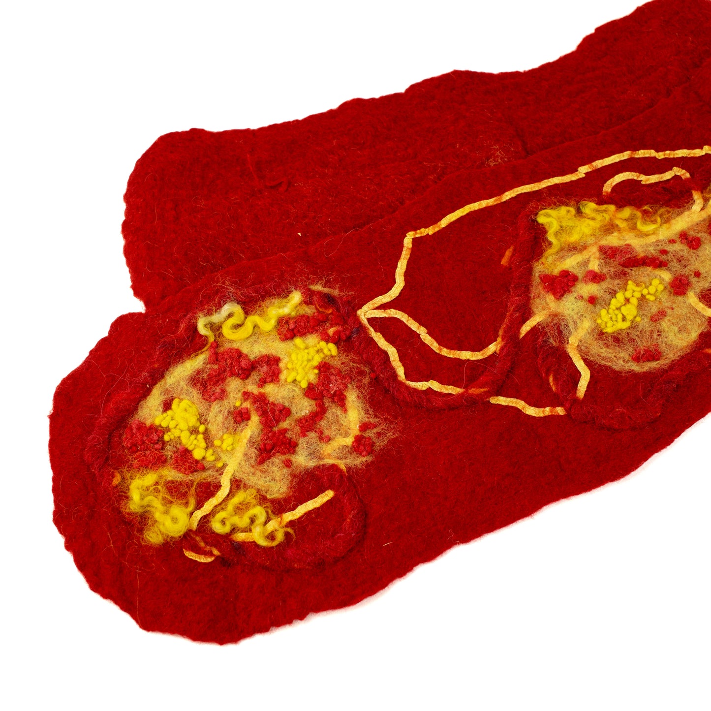 Red Merino Wool Scarf #247