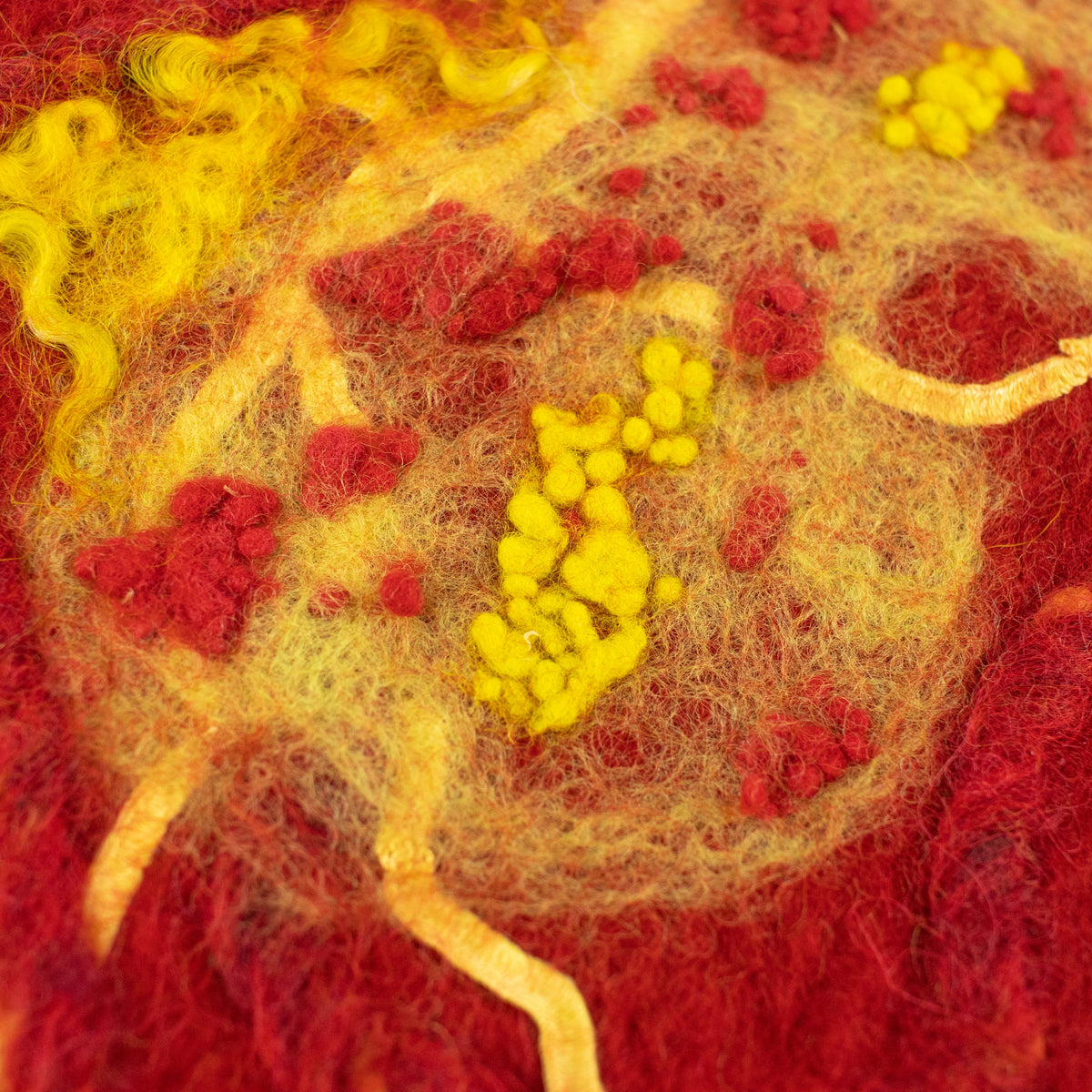 Red Merino Wool Scarf #247