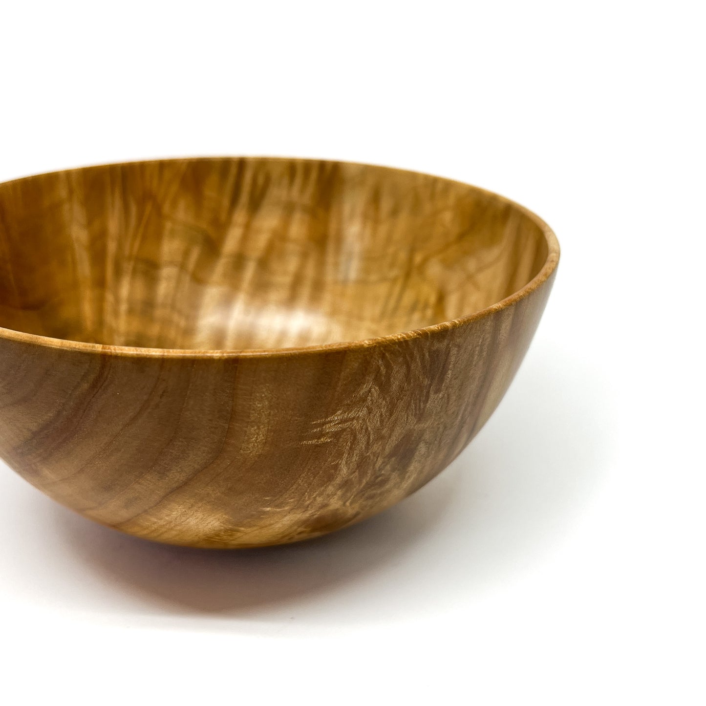 Thin Woodturned Curly Maple Bowl