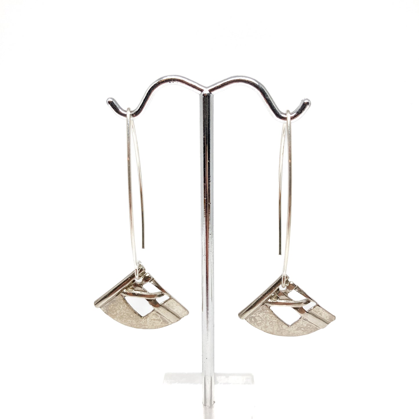 Woven Large Kite Dangle Earrings