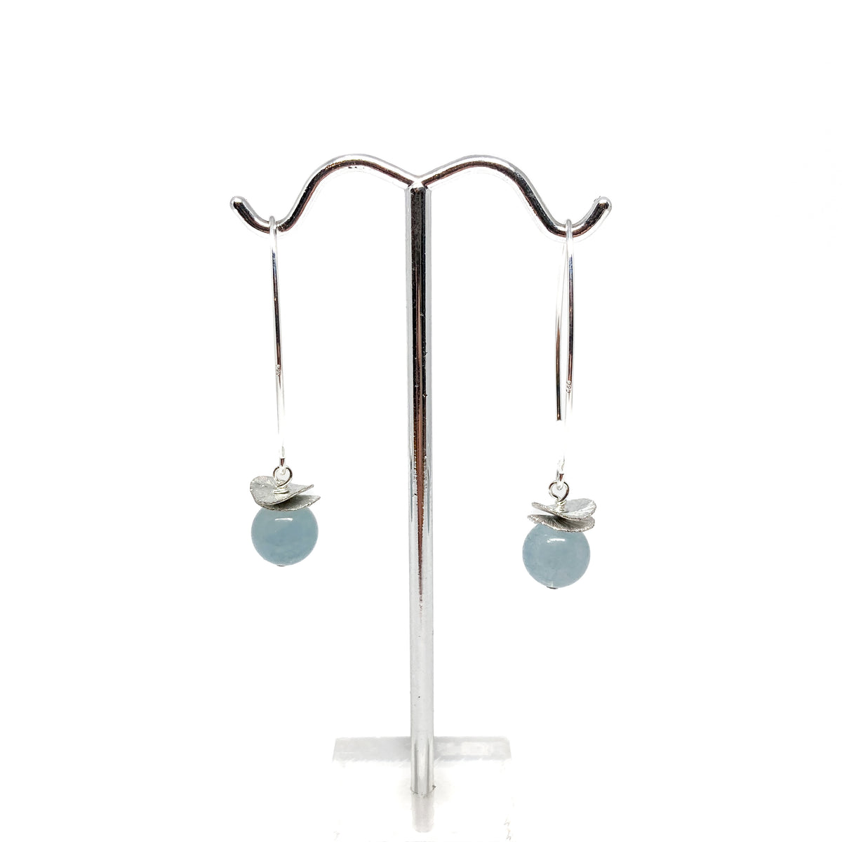 Acorn Double Brushed Petals with Gemstone Earrings