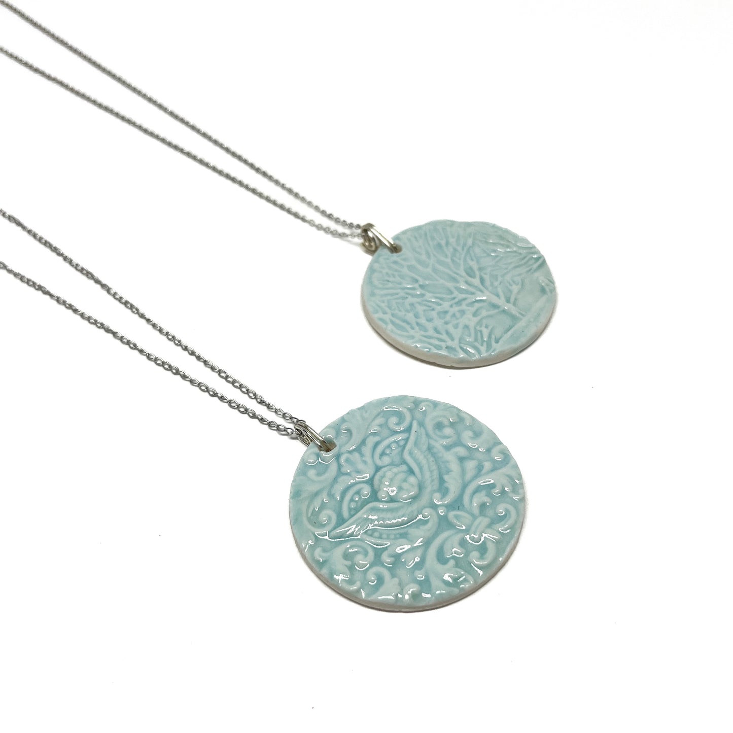 Round Porcelain Turquoise Necklace
