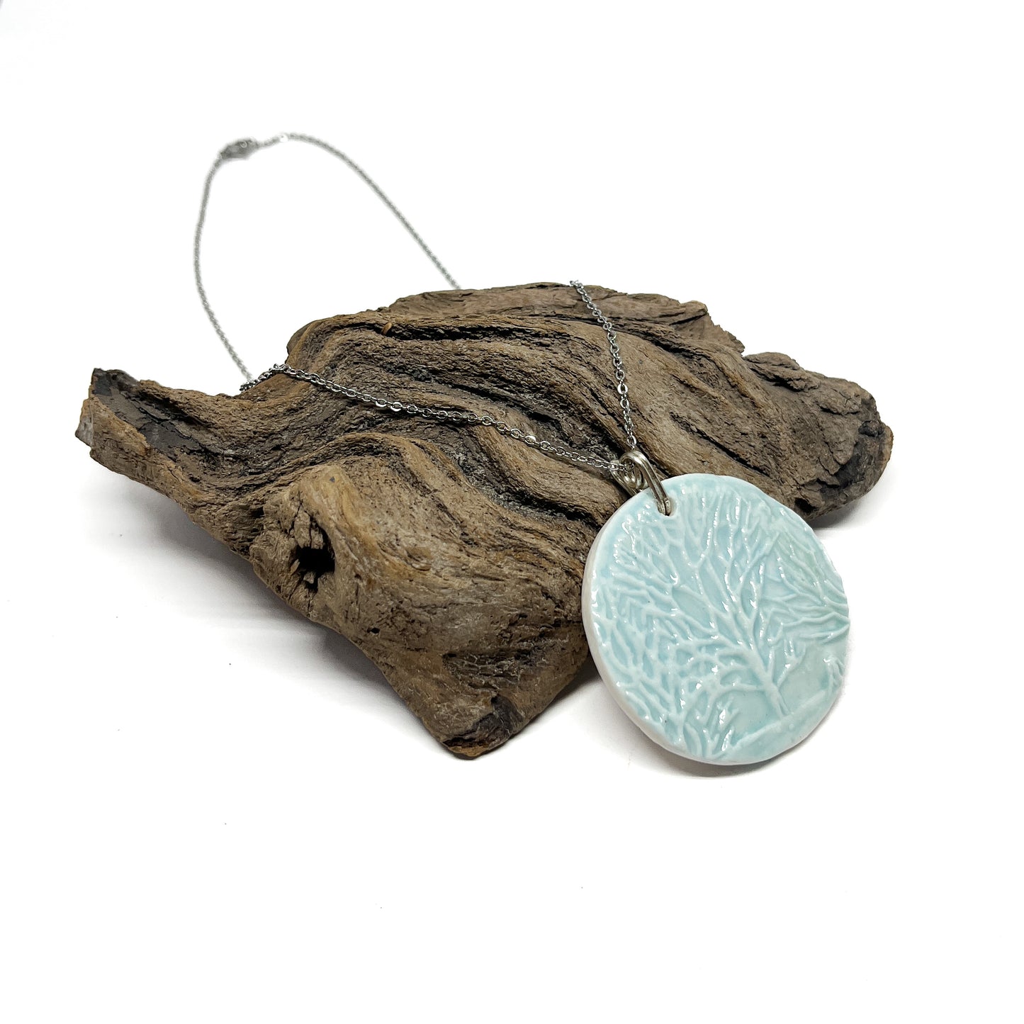 Round Porcelain Turquoise Necklace