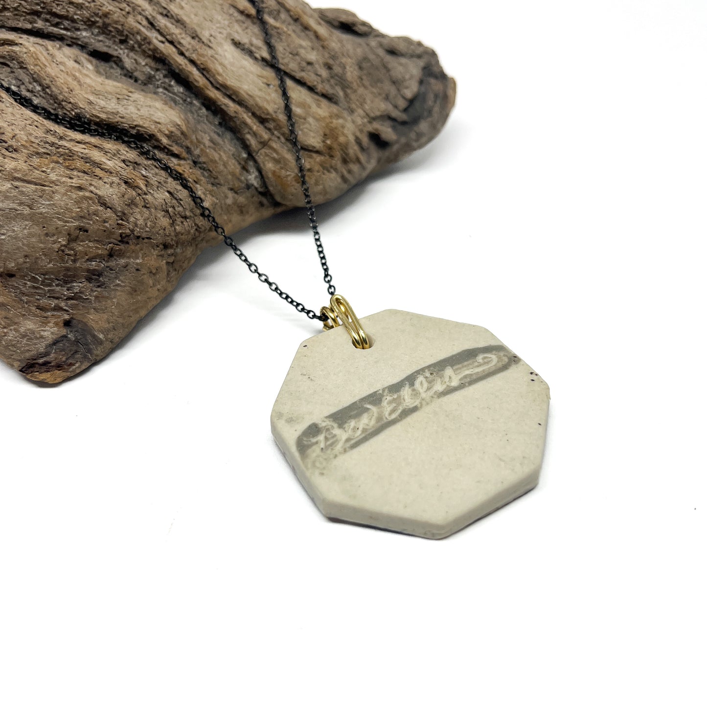 Gold Ceramic Tree Necklace