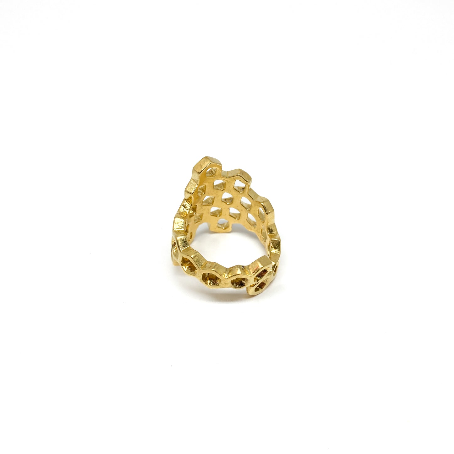Gold Honeycomb Ring