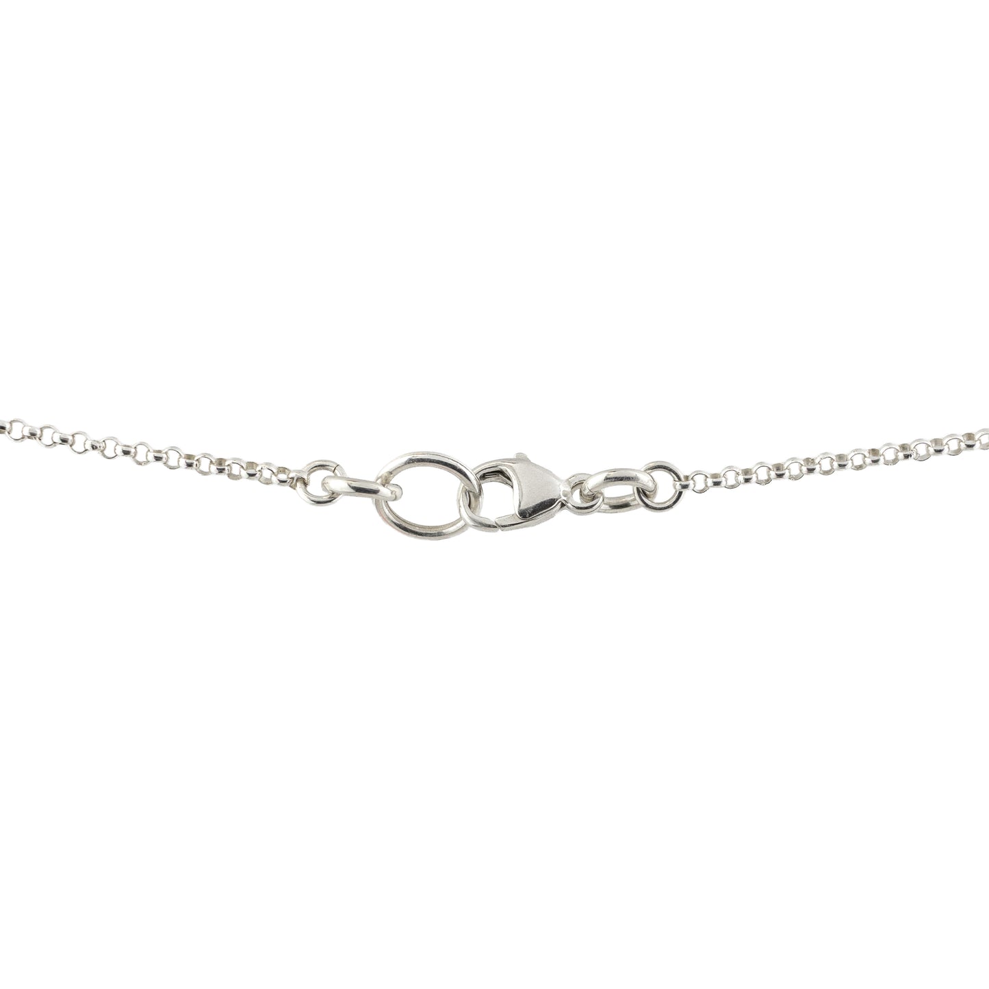 Open heart necklace with garnet