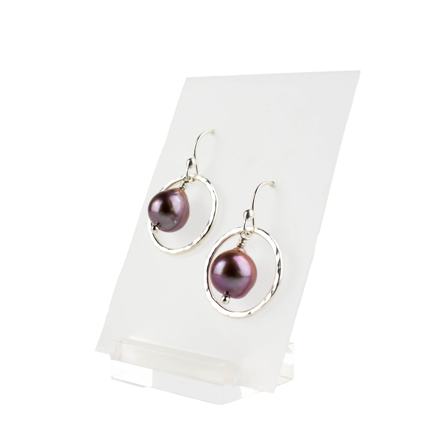 Edison pearl circle earrings