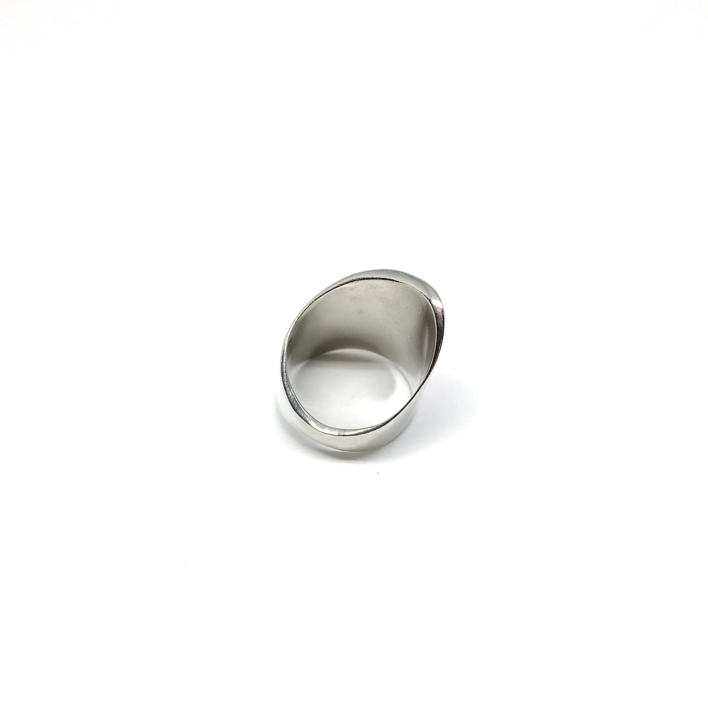 Silver ring, textured.
