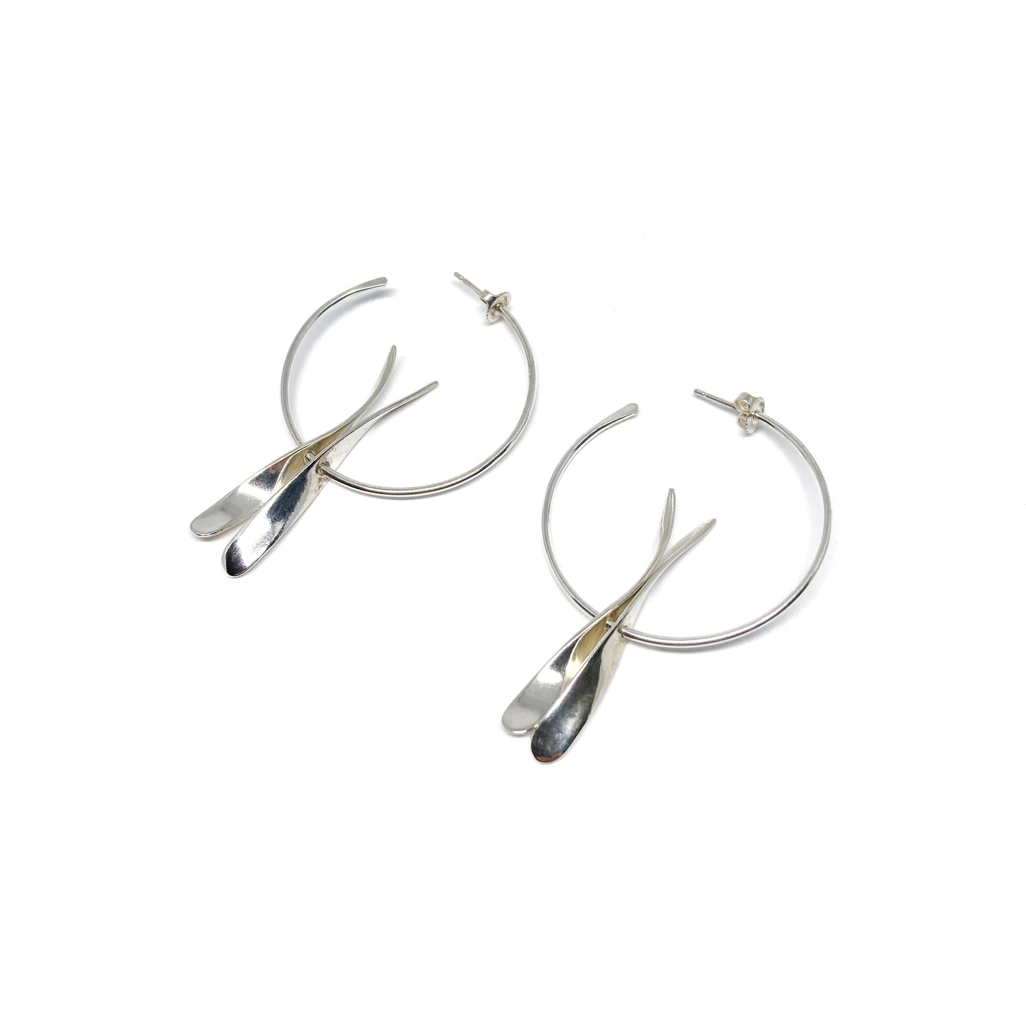 Double Drop Petal Hoops