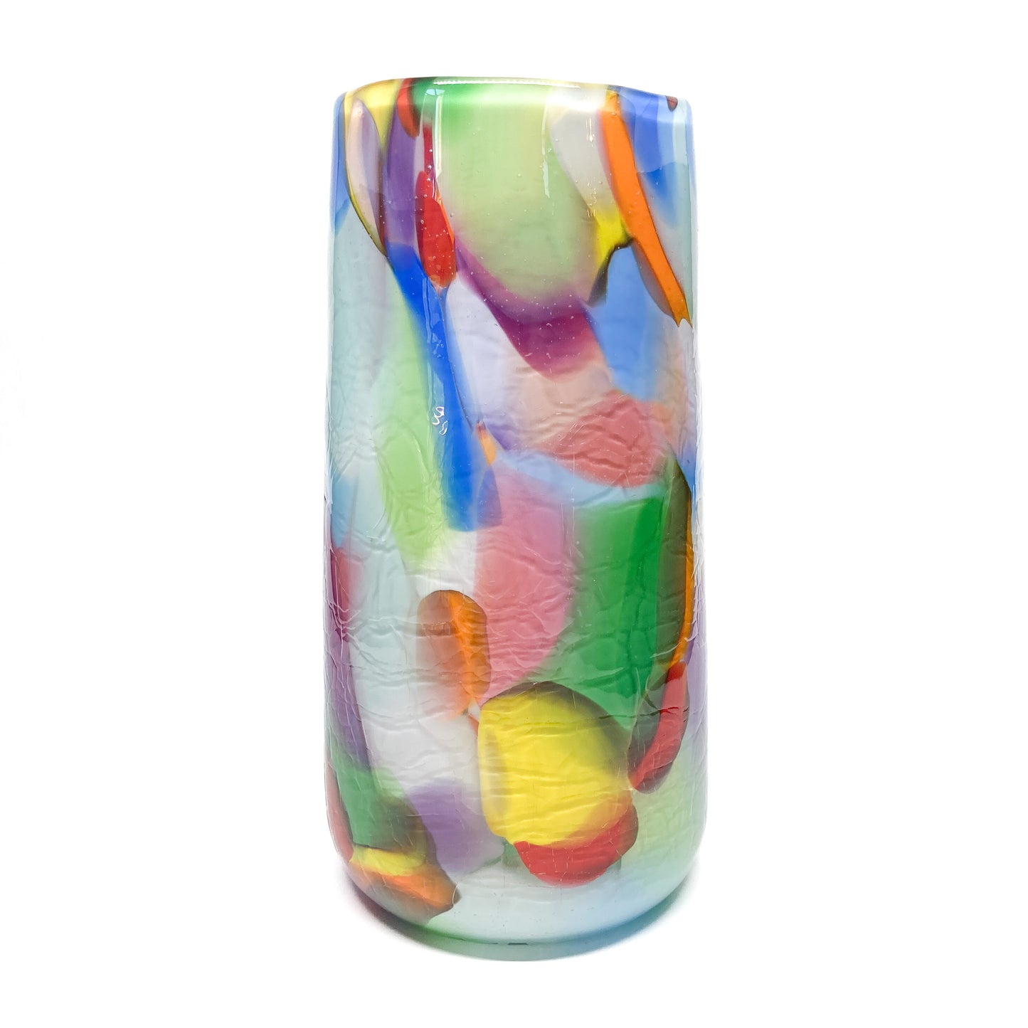 Rainbow Crackle Vase