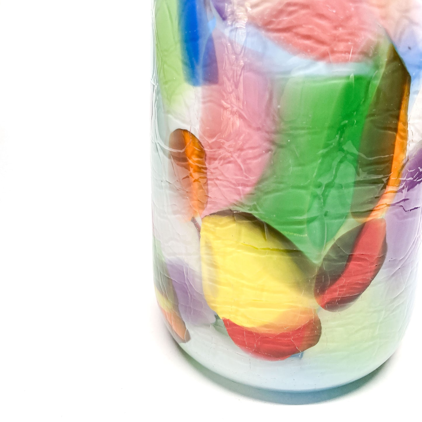 Rainbow Crackle Vase