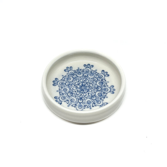 Flat Blue & White Pattern Bowl