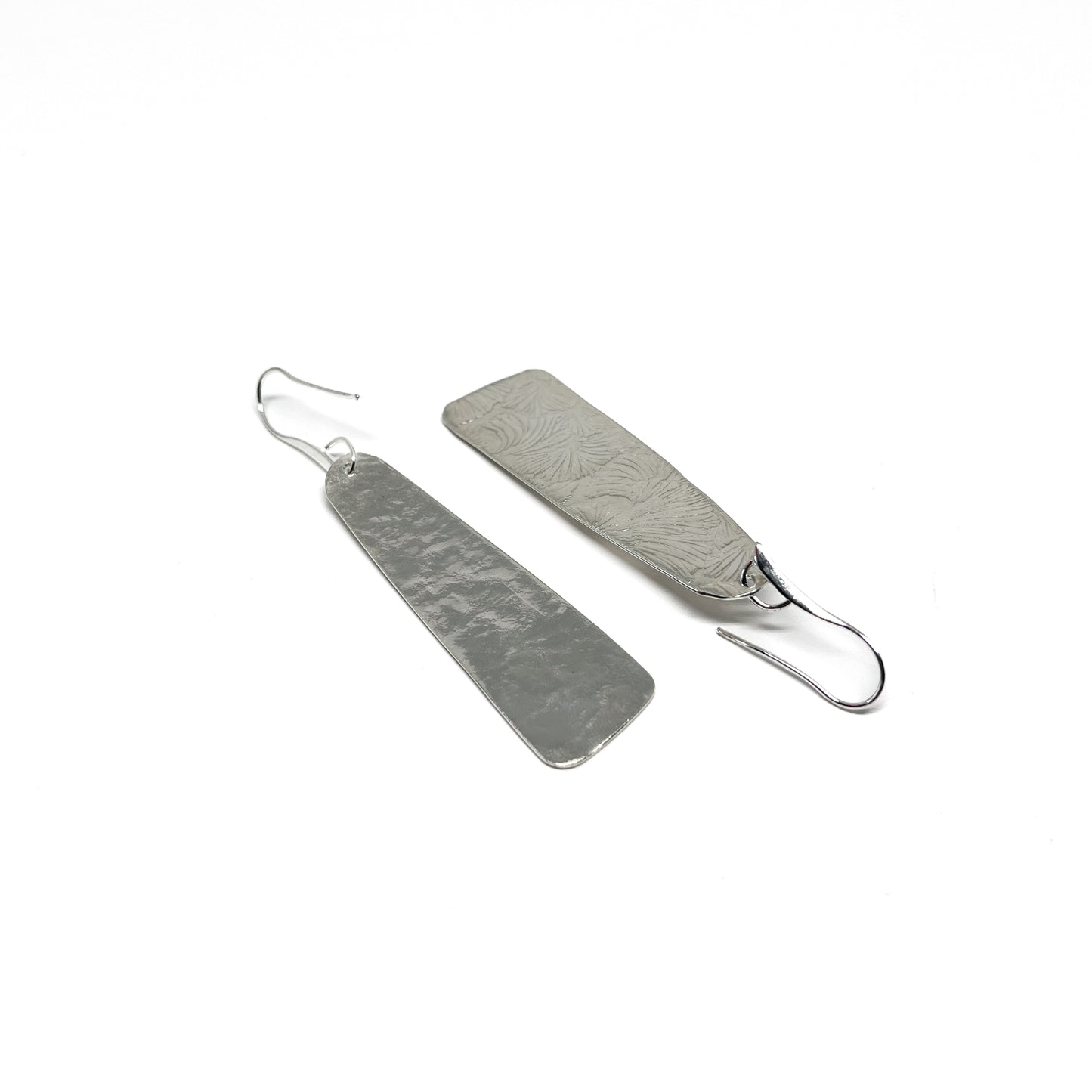 Silver Floral Patterned Earrings