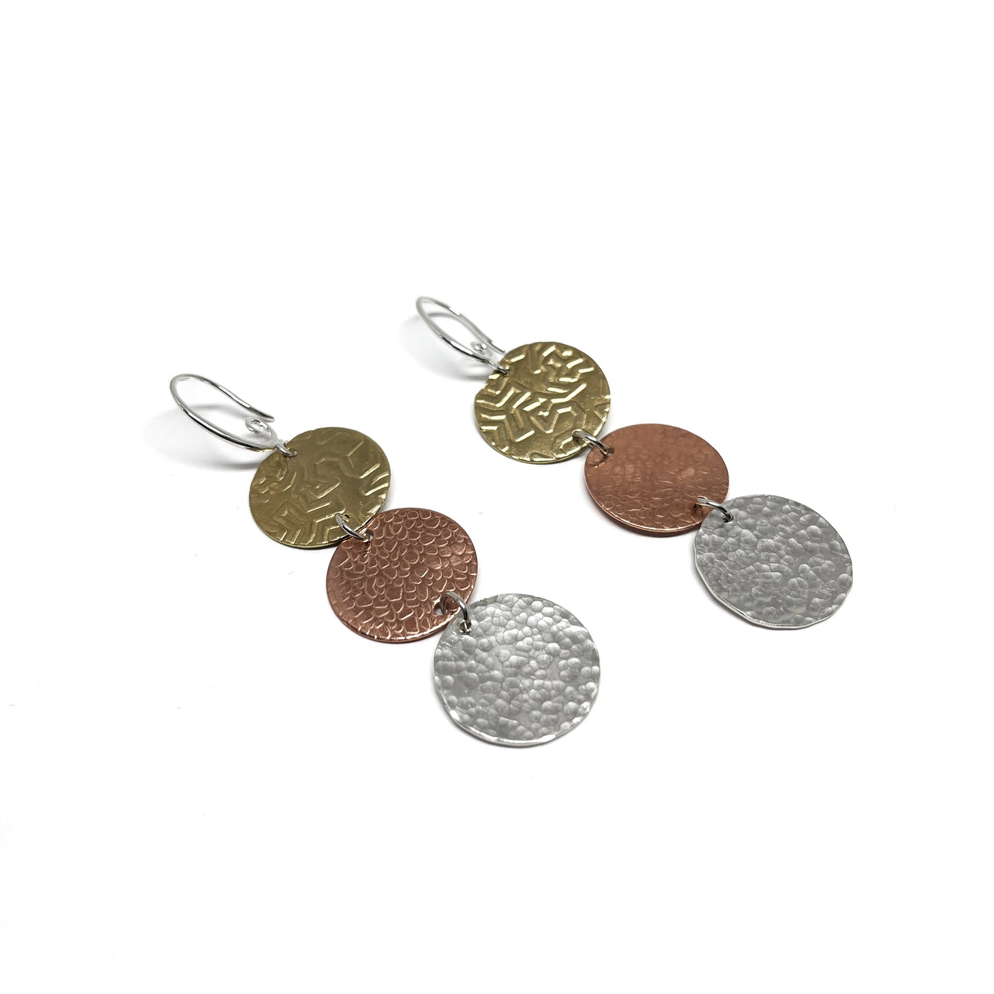 Tri-Colour Dangle Earrings
