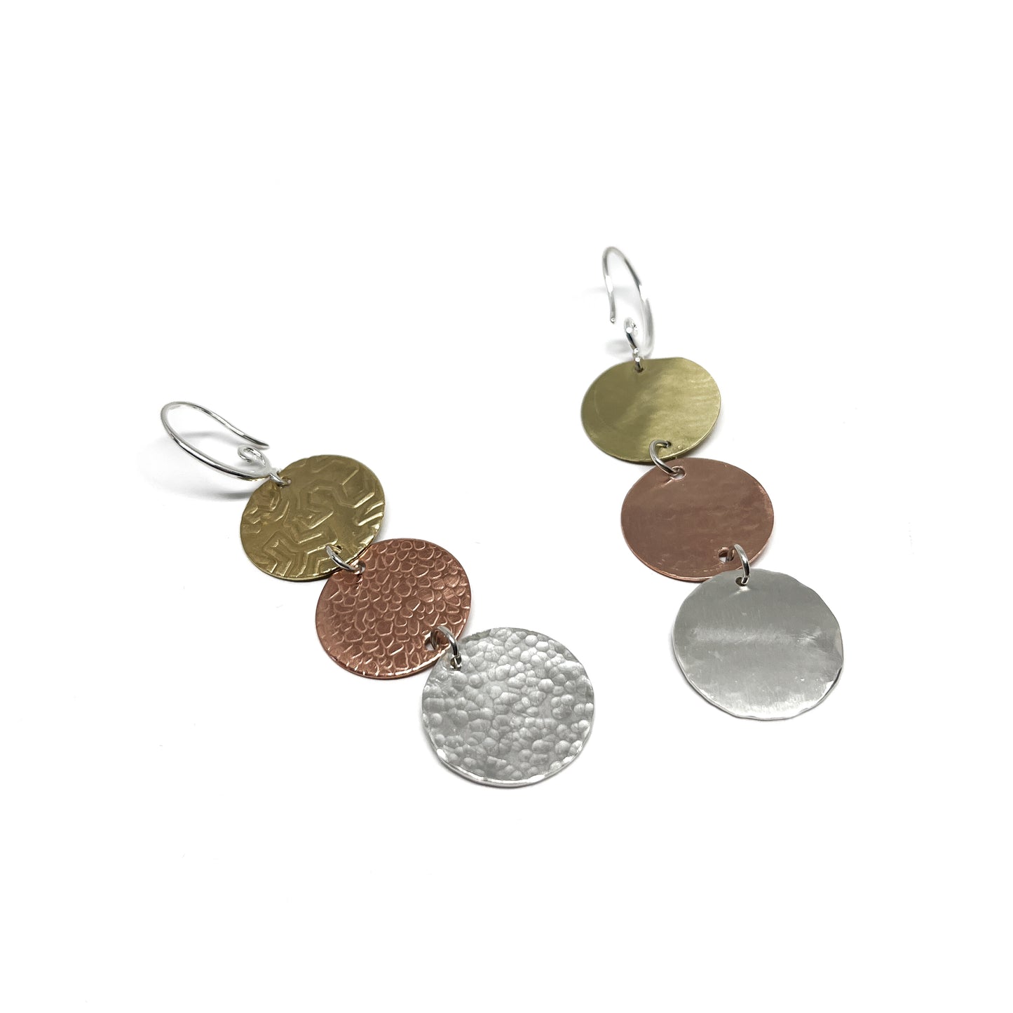 Tri-Colour Dangle Earrings