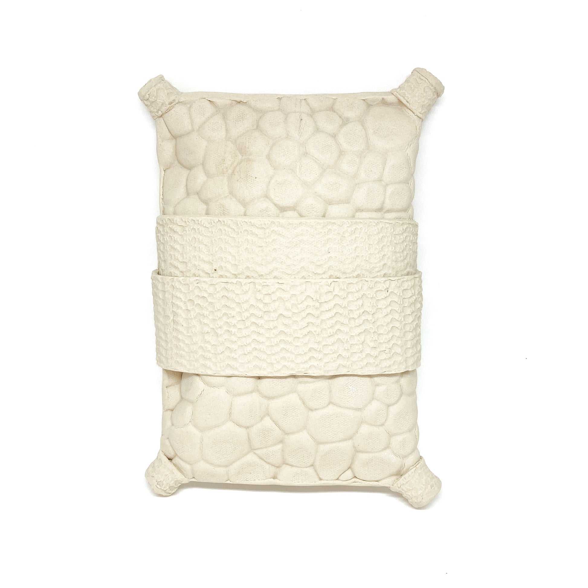 Textured Pillow Wall Sculpture by Leeann Norgard with a layered design and organic, pebble-like patterns.