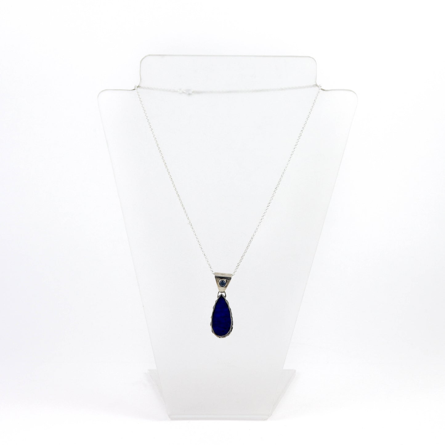 Geometric Necklace with Lapis