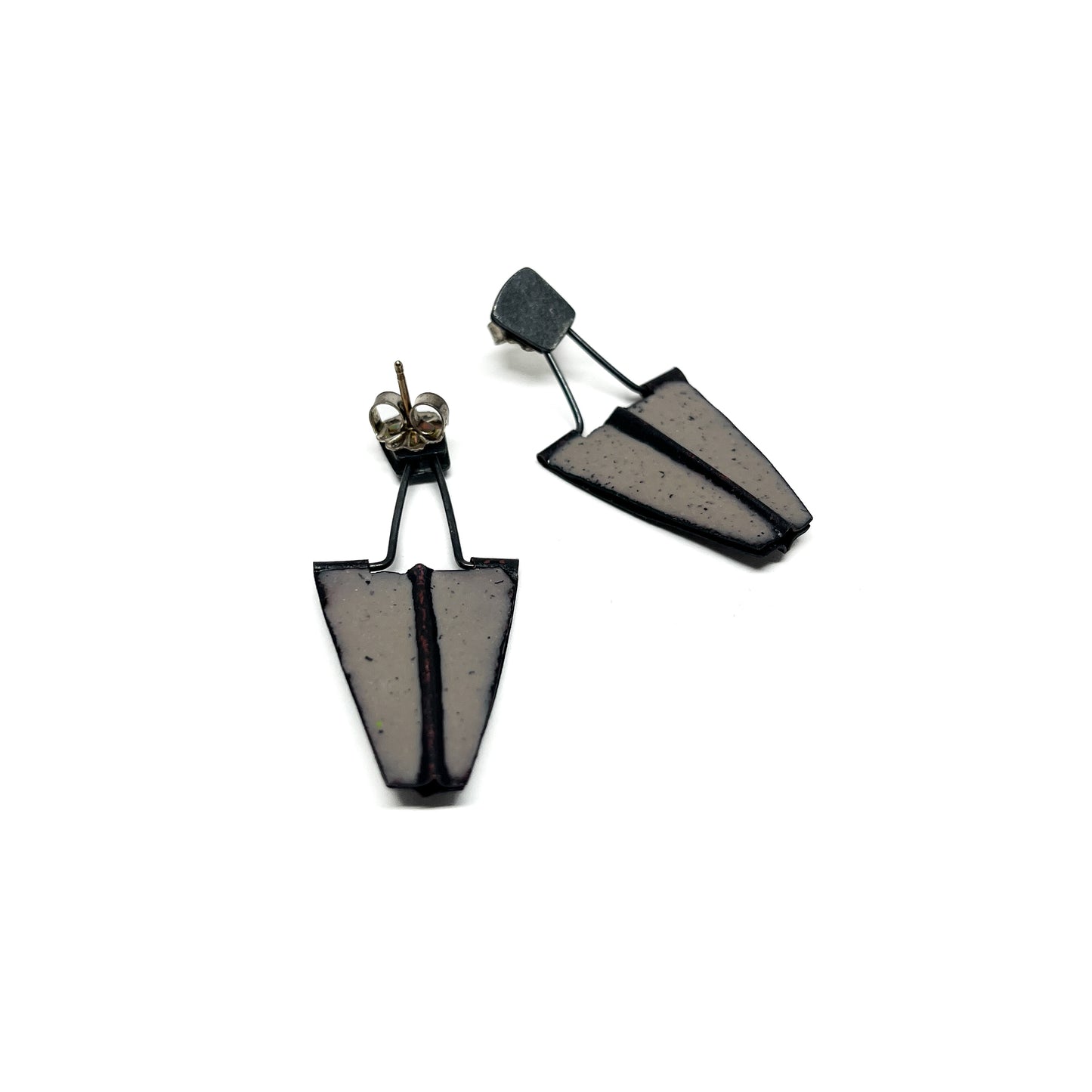 Folded Enamel Package Earrings