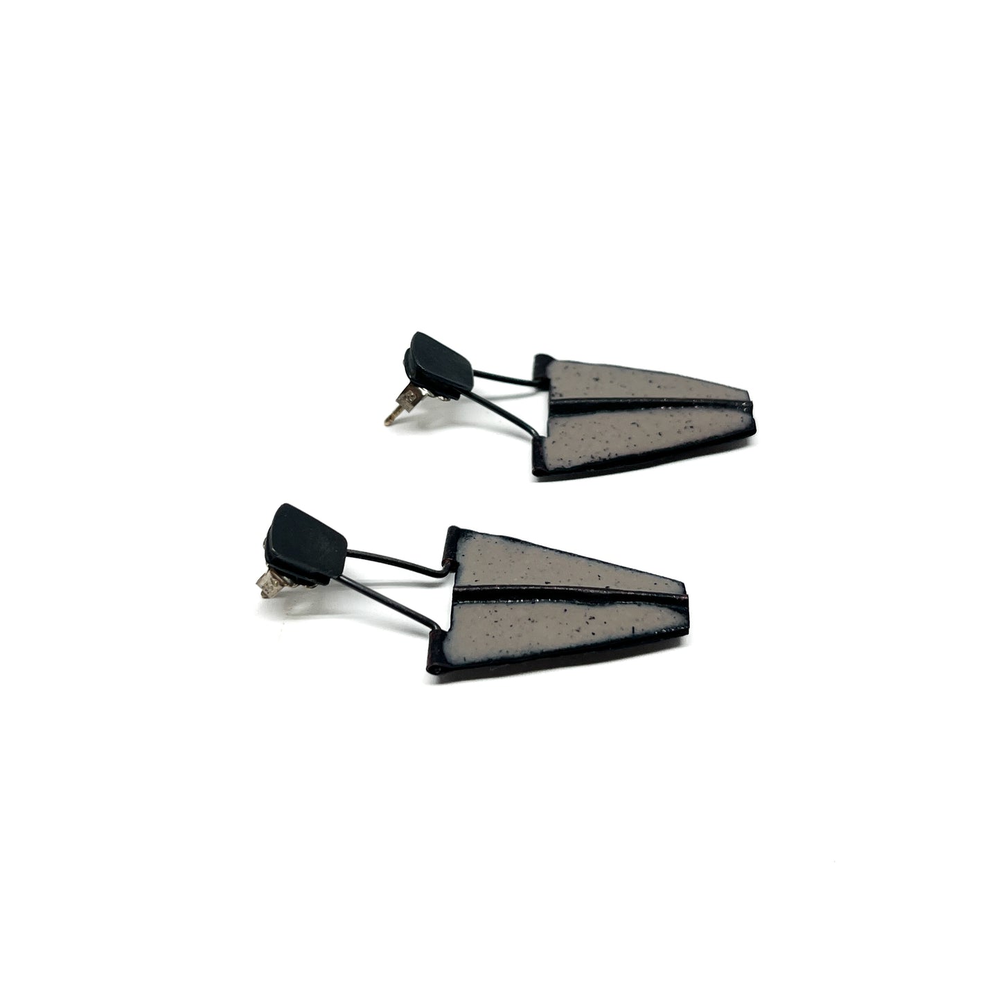 Folded Enamel Package Earrings