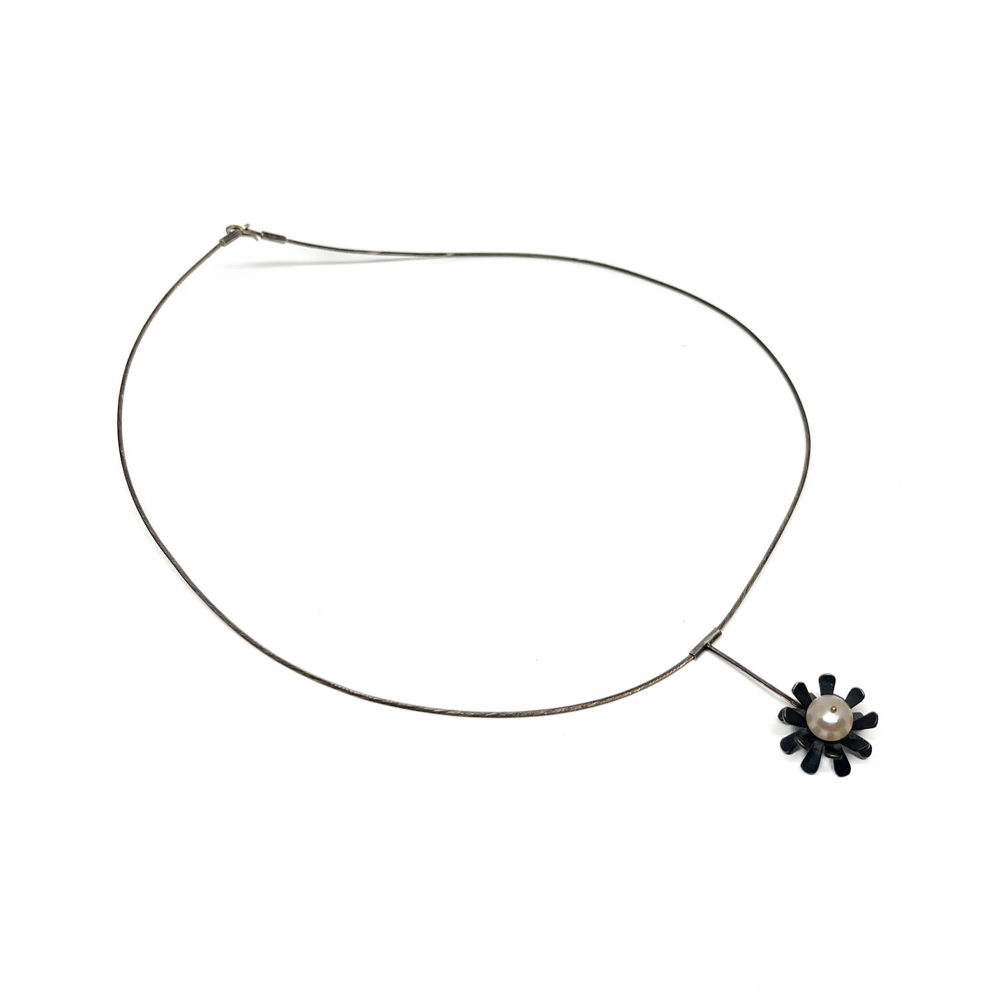 Folded Flower Necklace