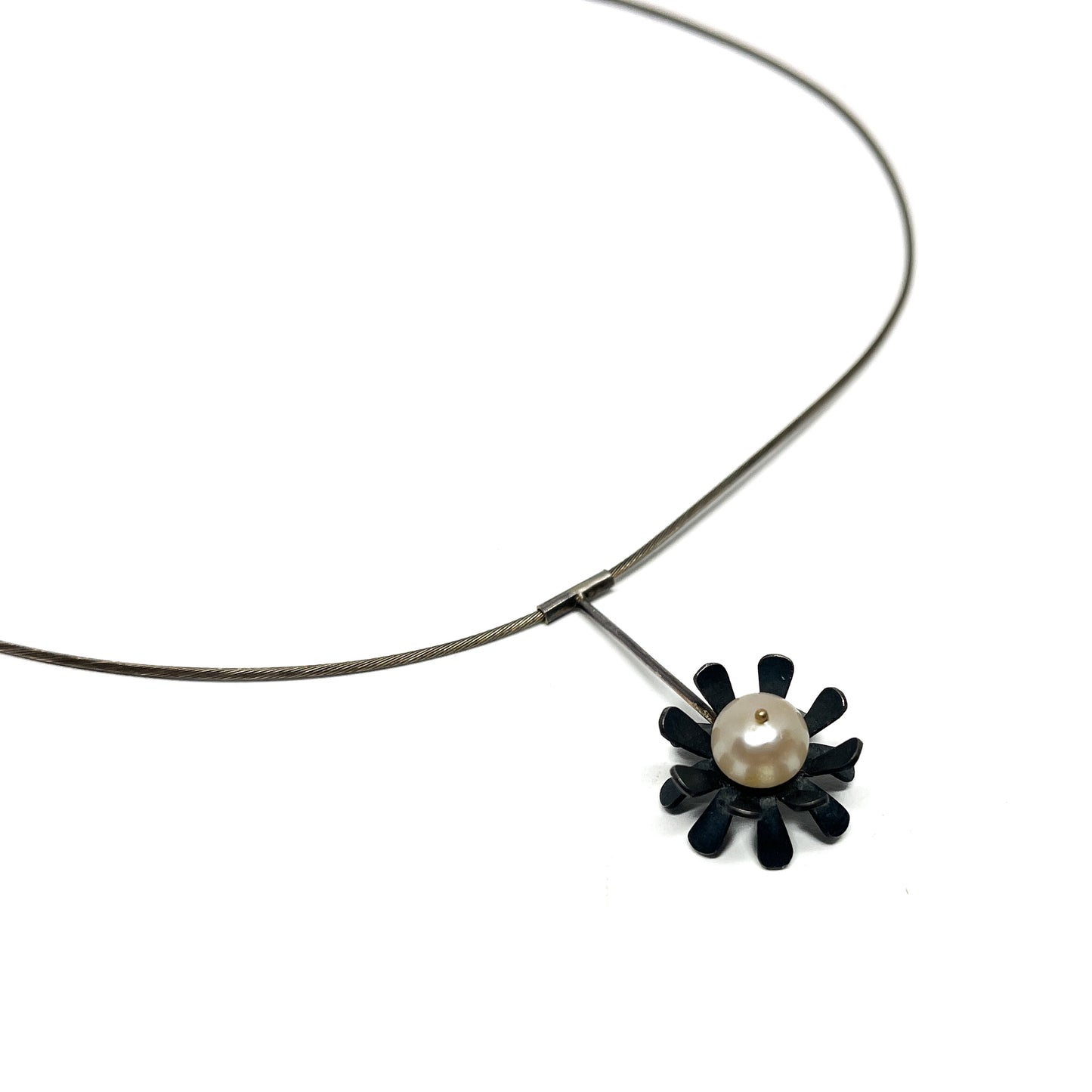 Folded Flower Necklace