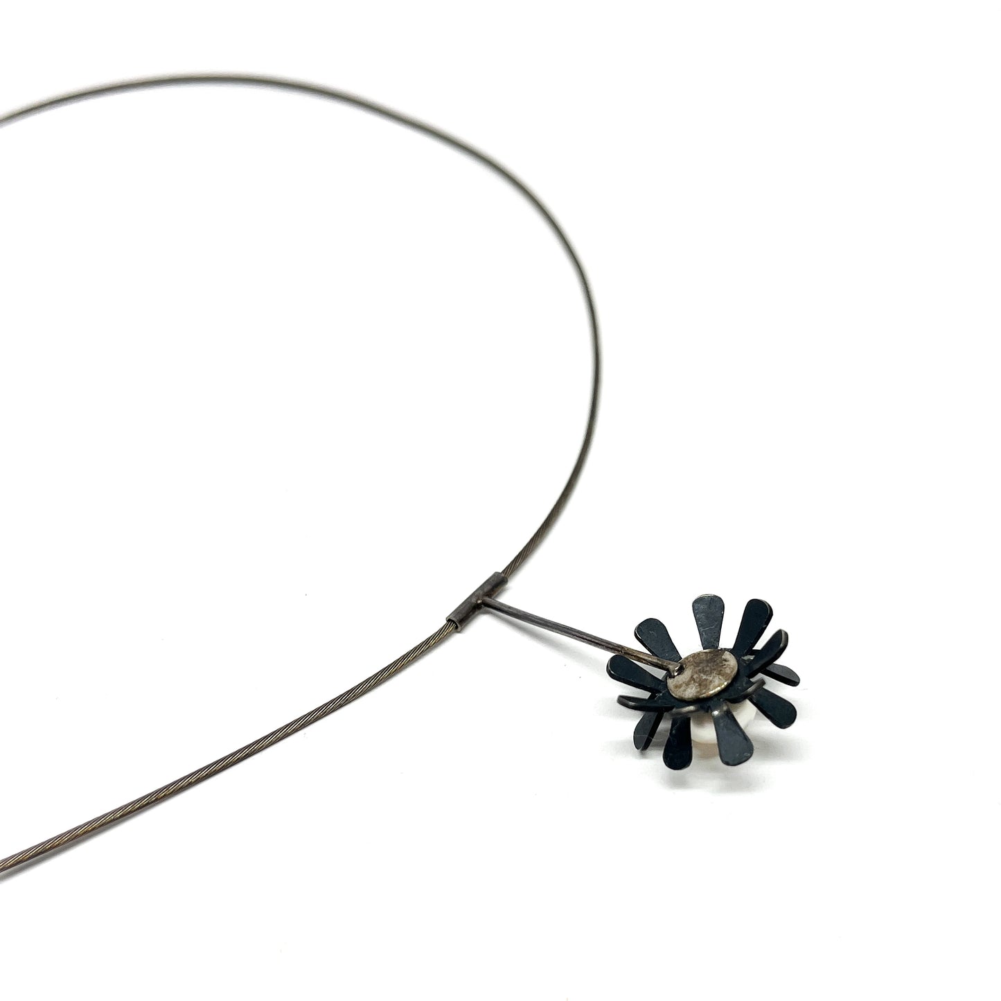 Folded Flower Necklace
