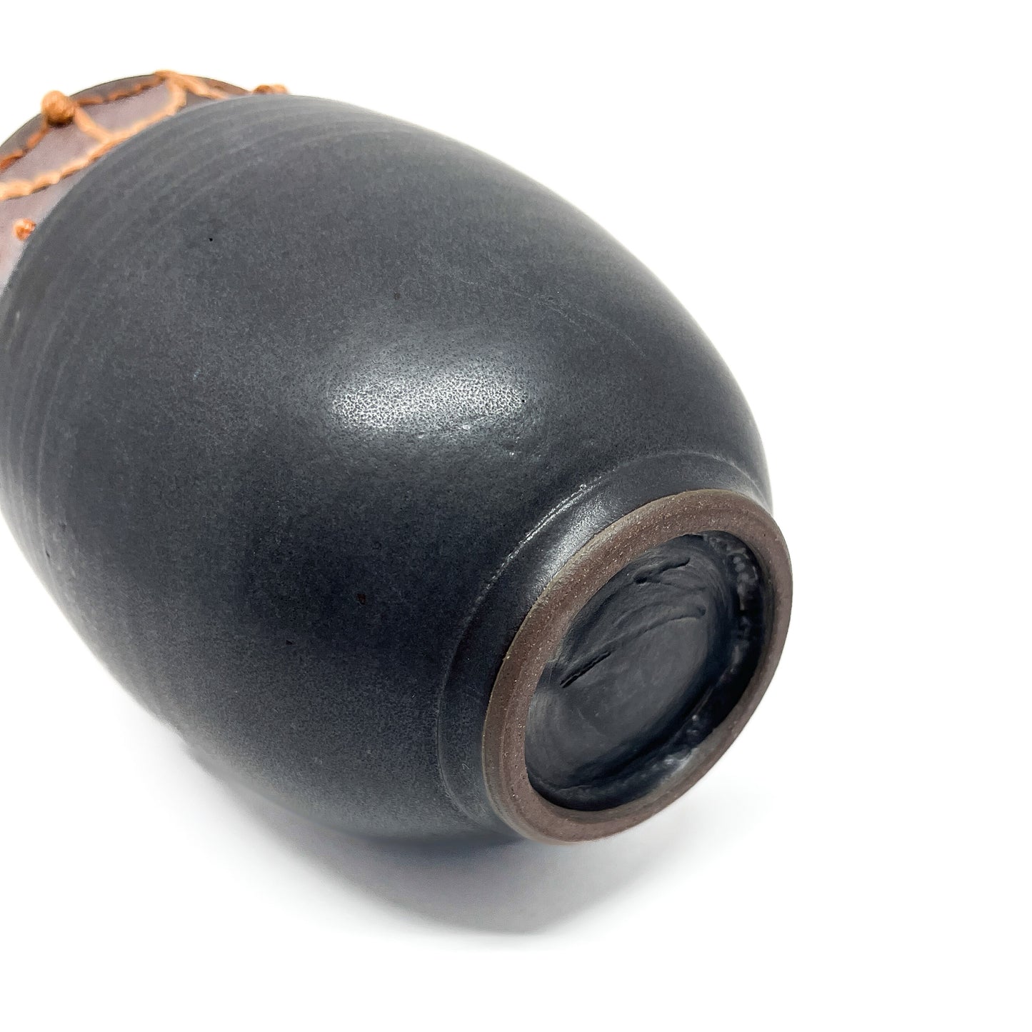 Coffee Clay Embroidered Vessel #1