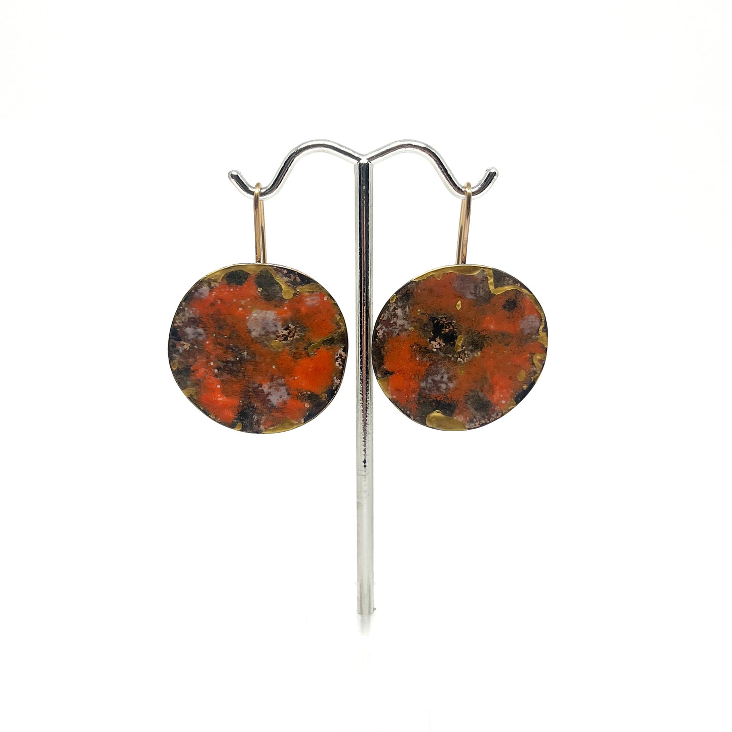 Persimmon Disc Earrings