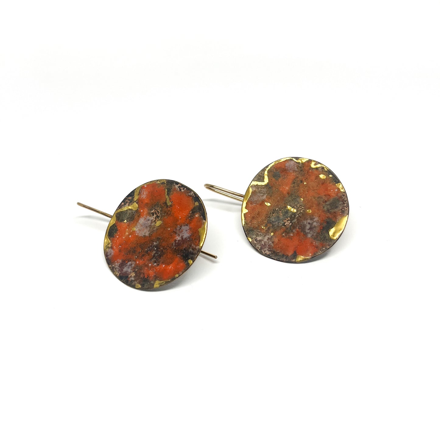 Persimmon Disc Earrings