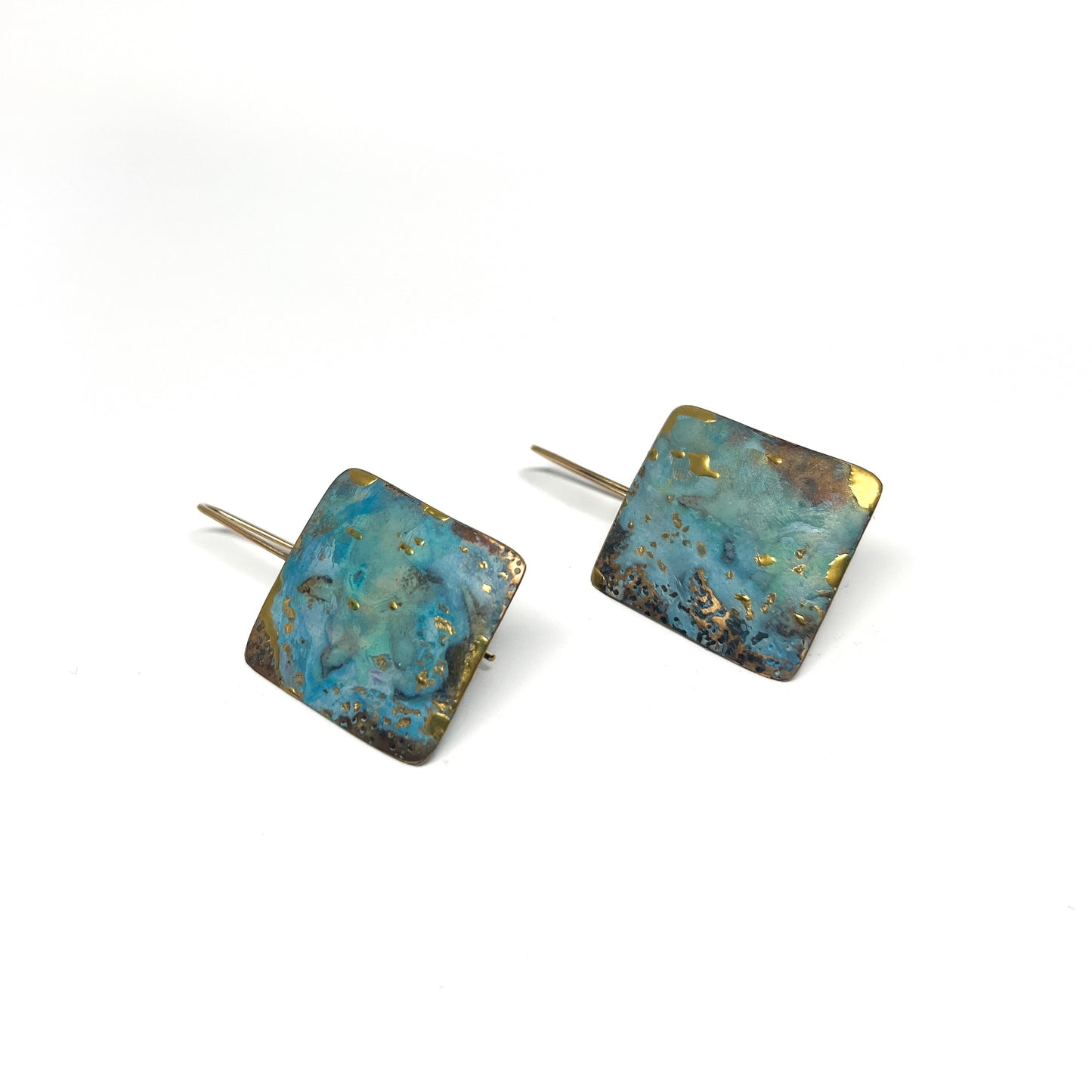 Painted Square Earrings