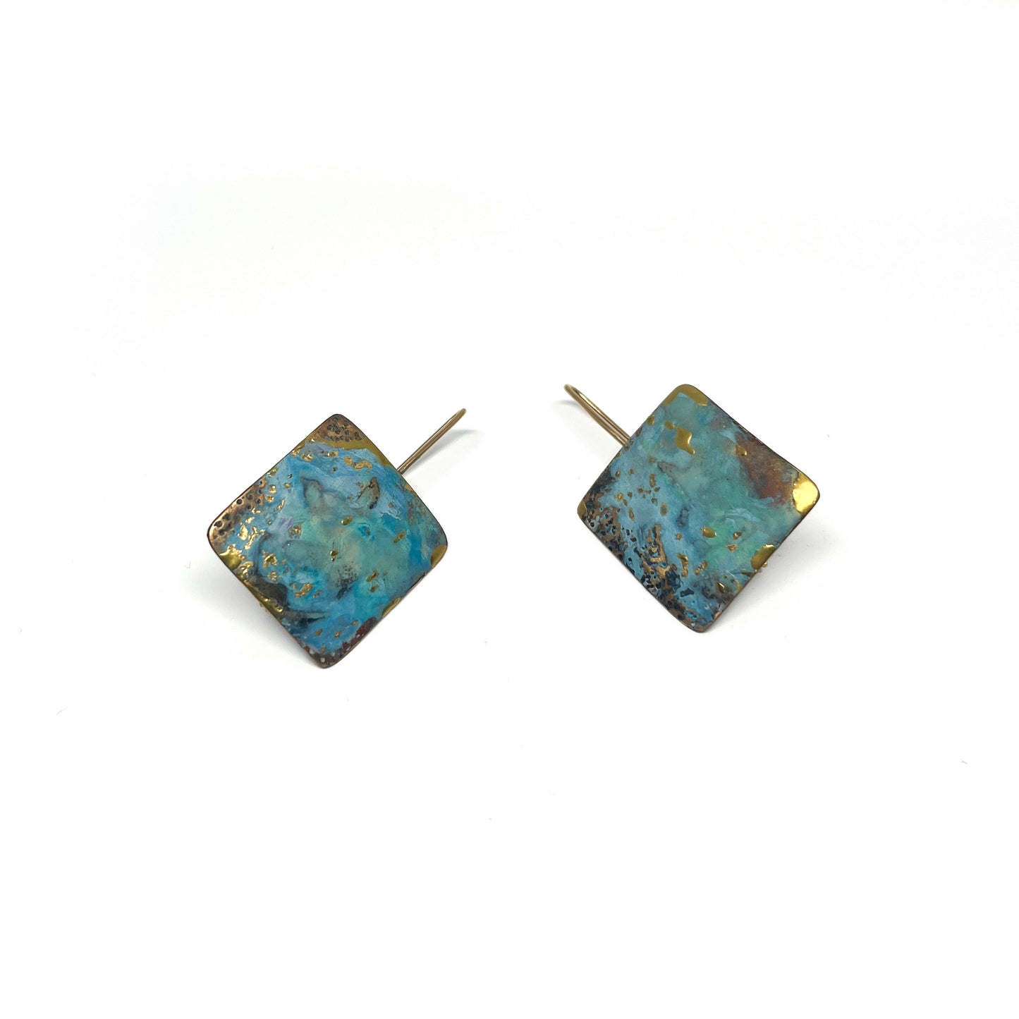 Painted Square Earrings