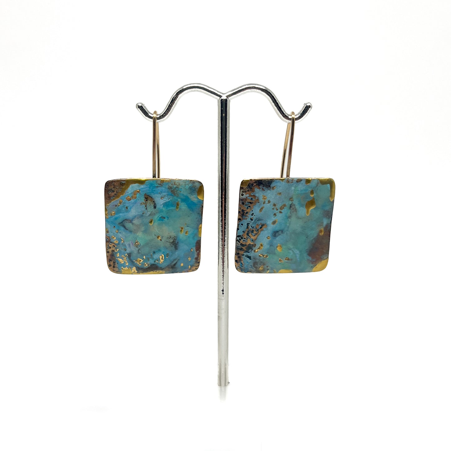 Painted Square Earrings
