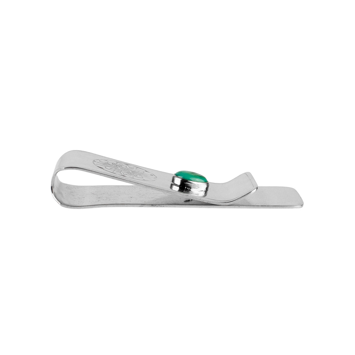 Silver and Turquoise Money Clip