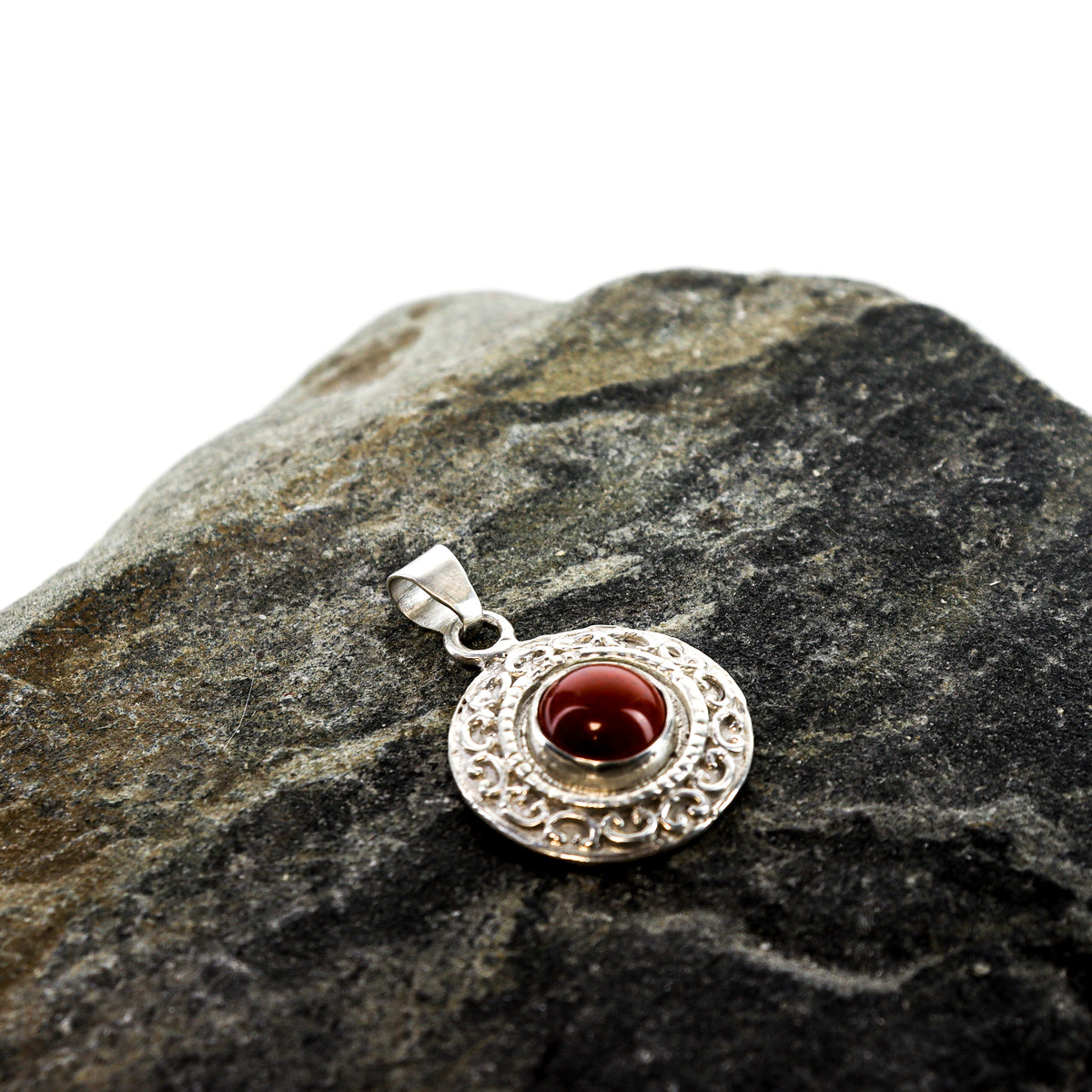 Red Jasper Antique Frame pendant