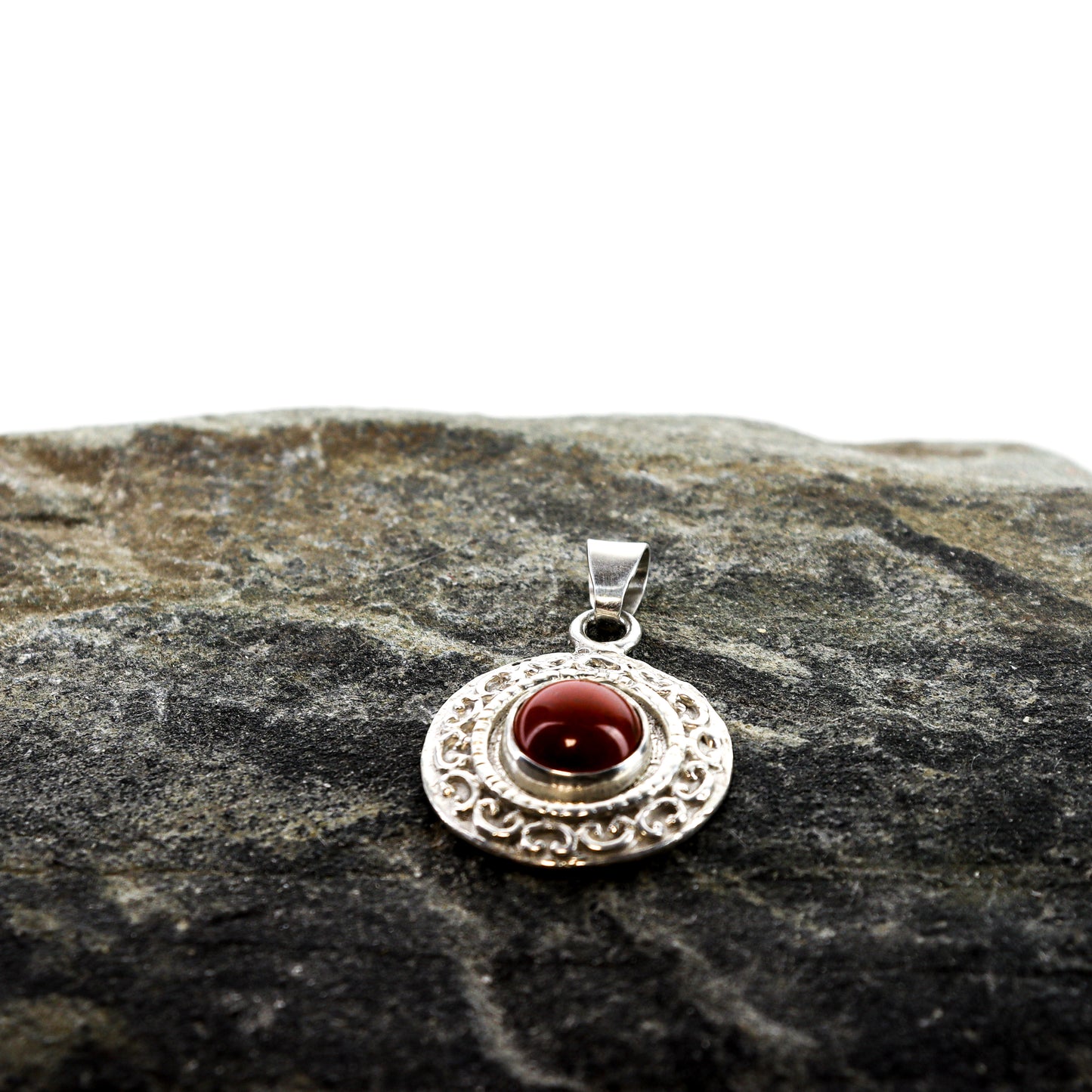Red Jasper Antique Frame pendant