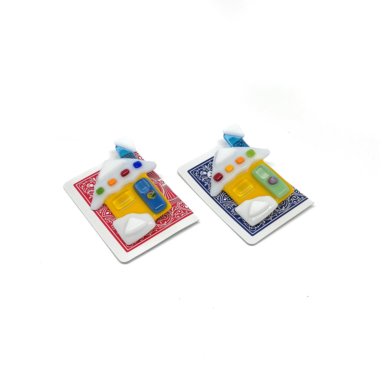 Fused Glass Christmas Pins