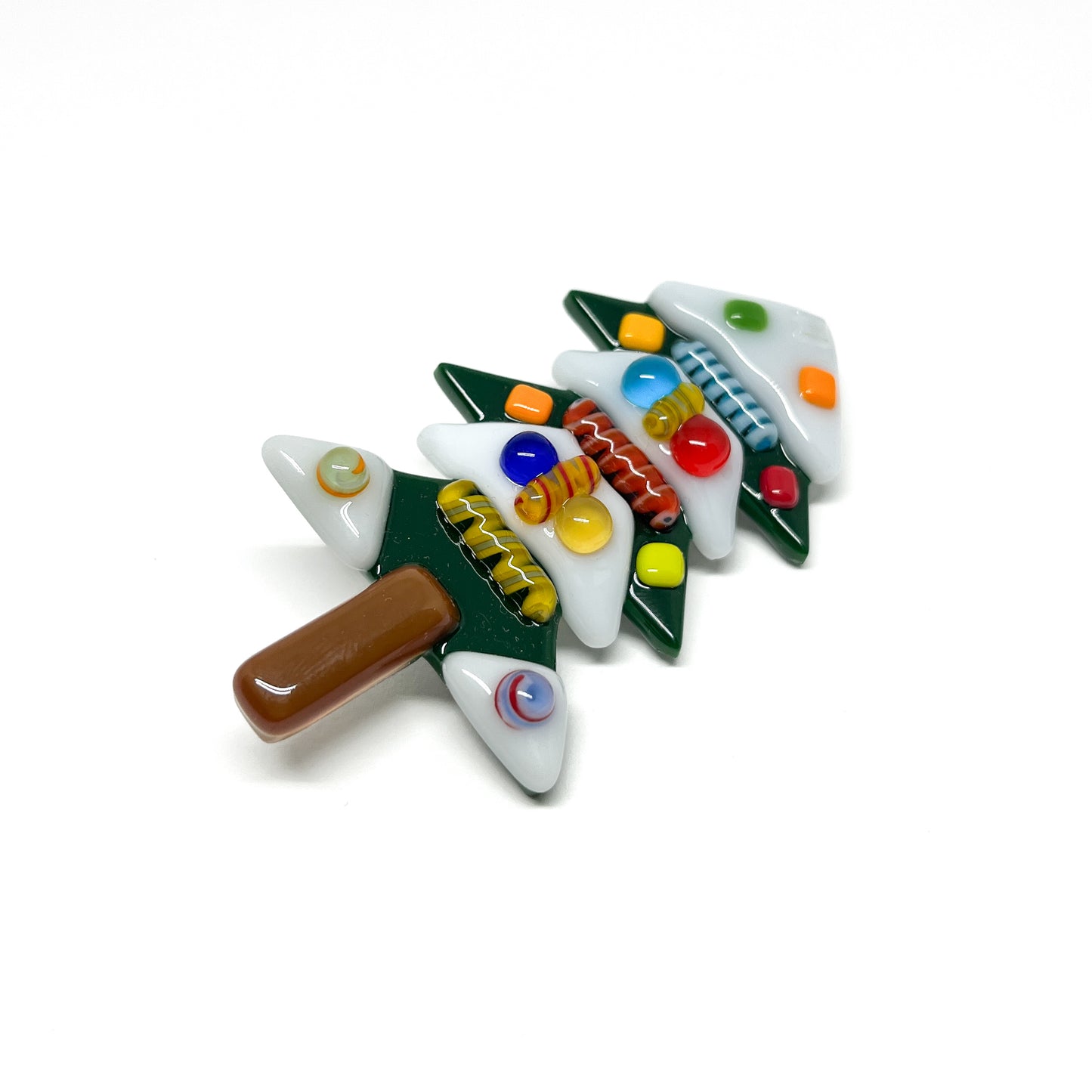 Fused Glass Christmas Pins