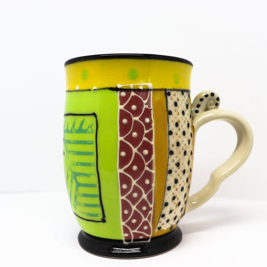 Tall Striped Pattern Mug
