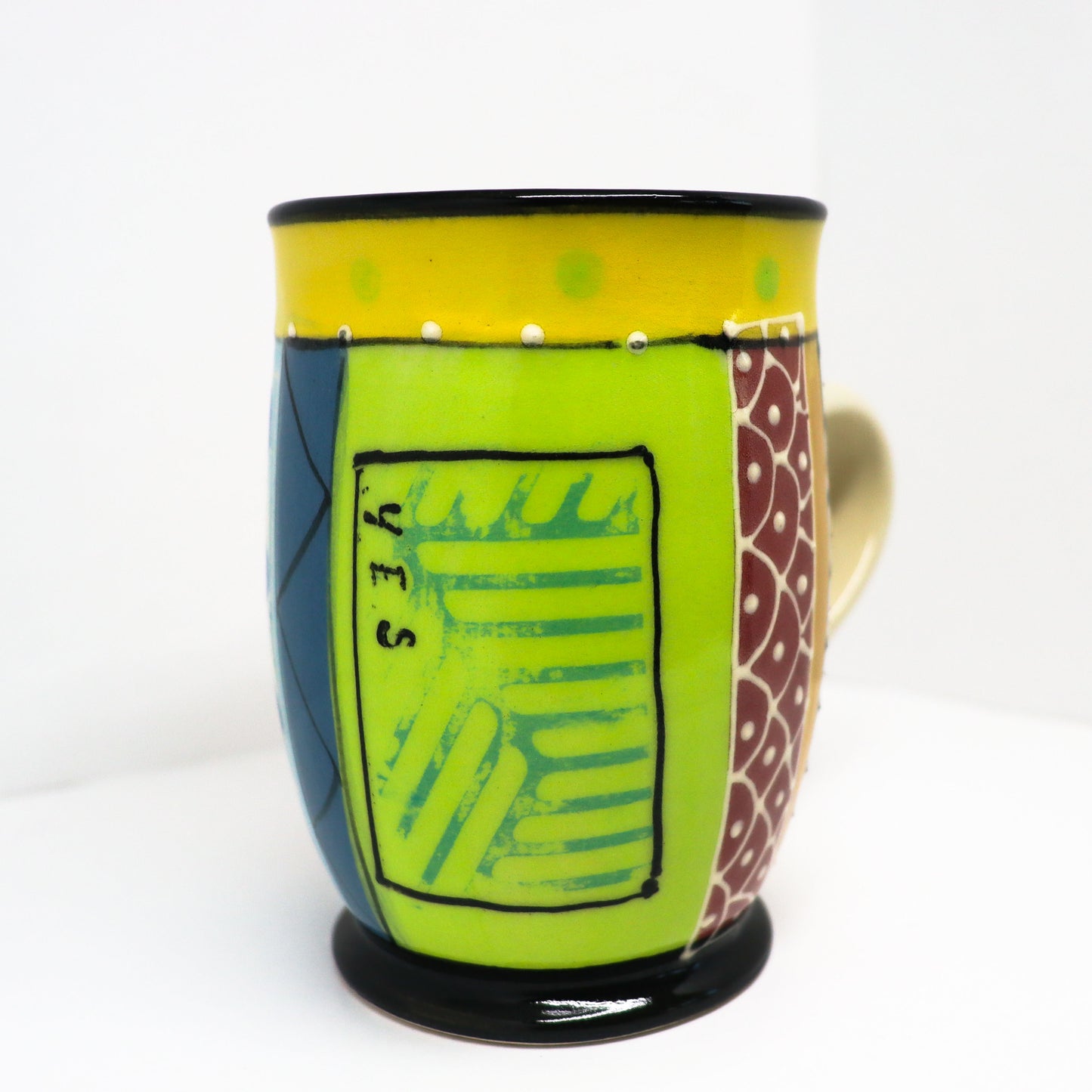 Tall Striped Pattern Mug