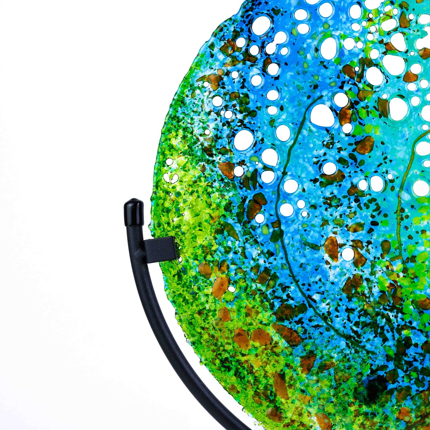 "Voice of the Sea" Fused Glass Mandela