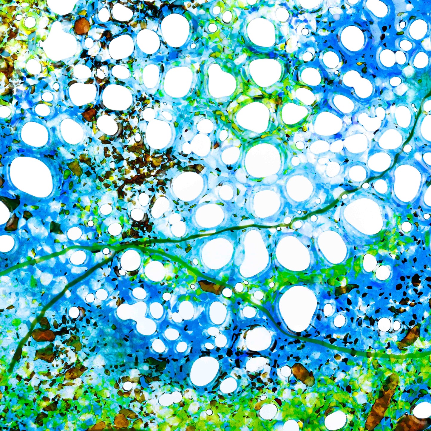 "Serenity of the Deep" Fused Glass Mandela