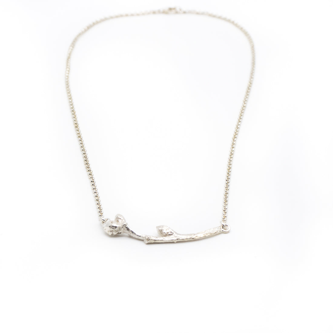Garry Oak Bud Necklace silver