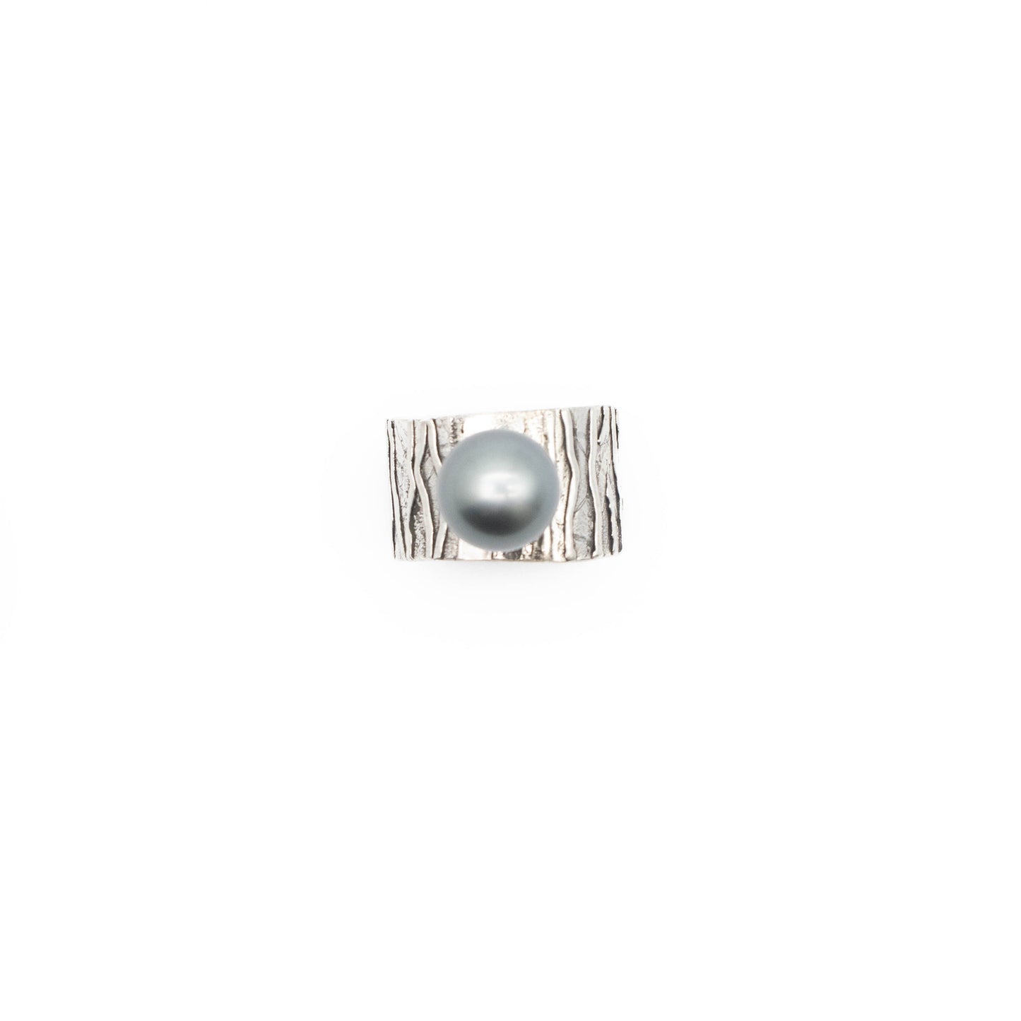 Textured Black Pearl Ring