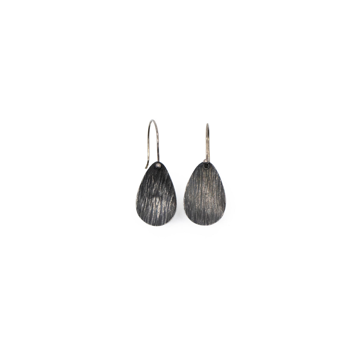 Textured Pear Drop Earrings