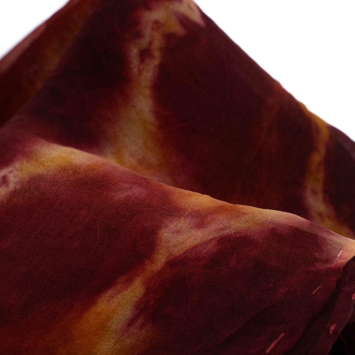 Marigolds And Sappanwood Silk Organza Scarves