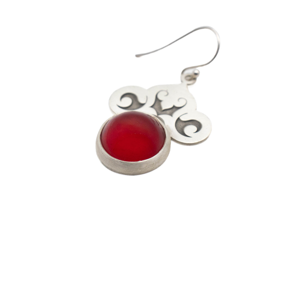 Red Spinel Stone Earrings