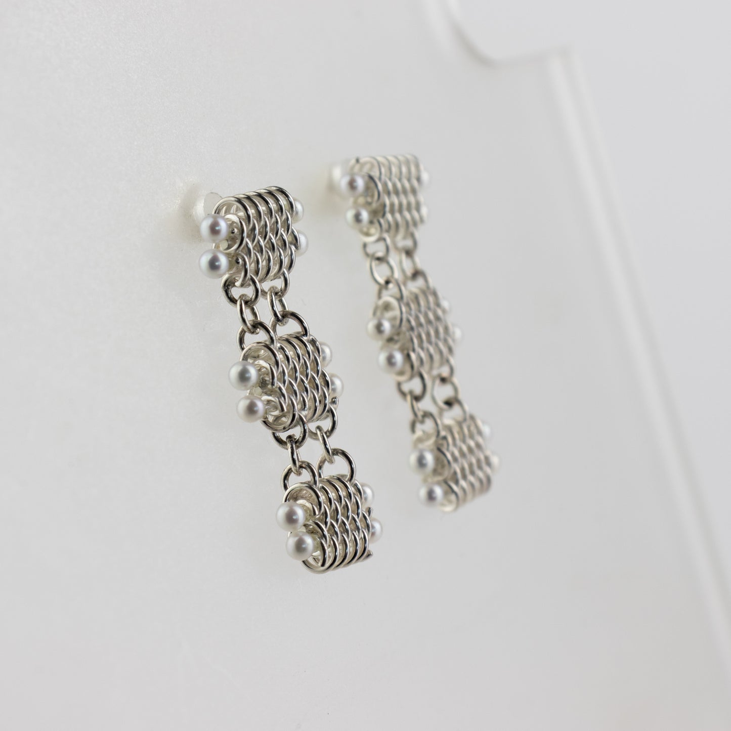 3 Tier Woven Earrings