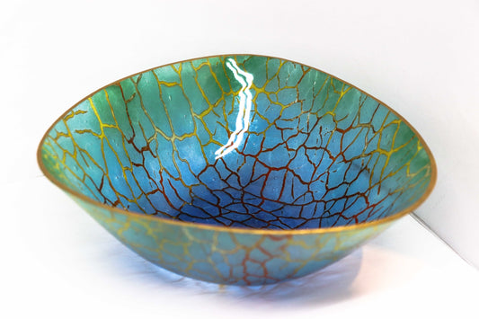 Wonky Green Blue Triangle