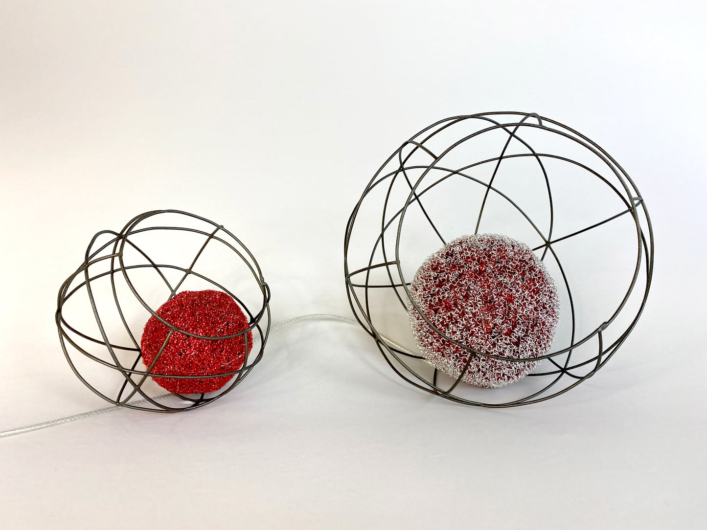 Orb Lights in Frosted Red - Craft Council of BC